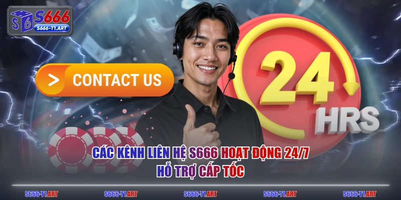 Các kênh liên hệ S666 hoạt động 24/7, hỗ trợ cấp tốc